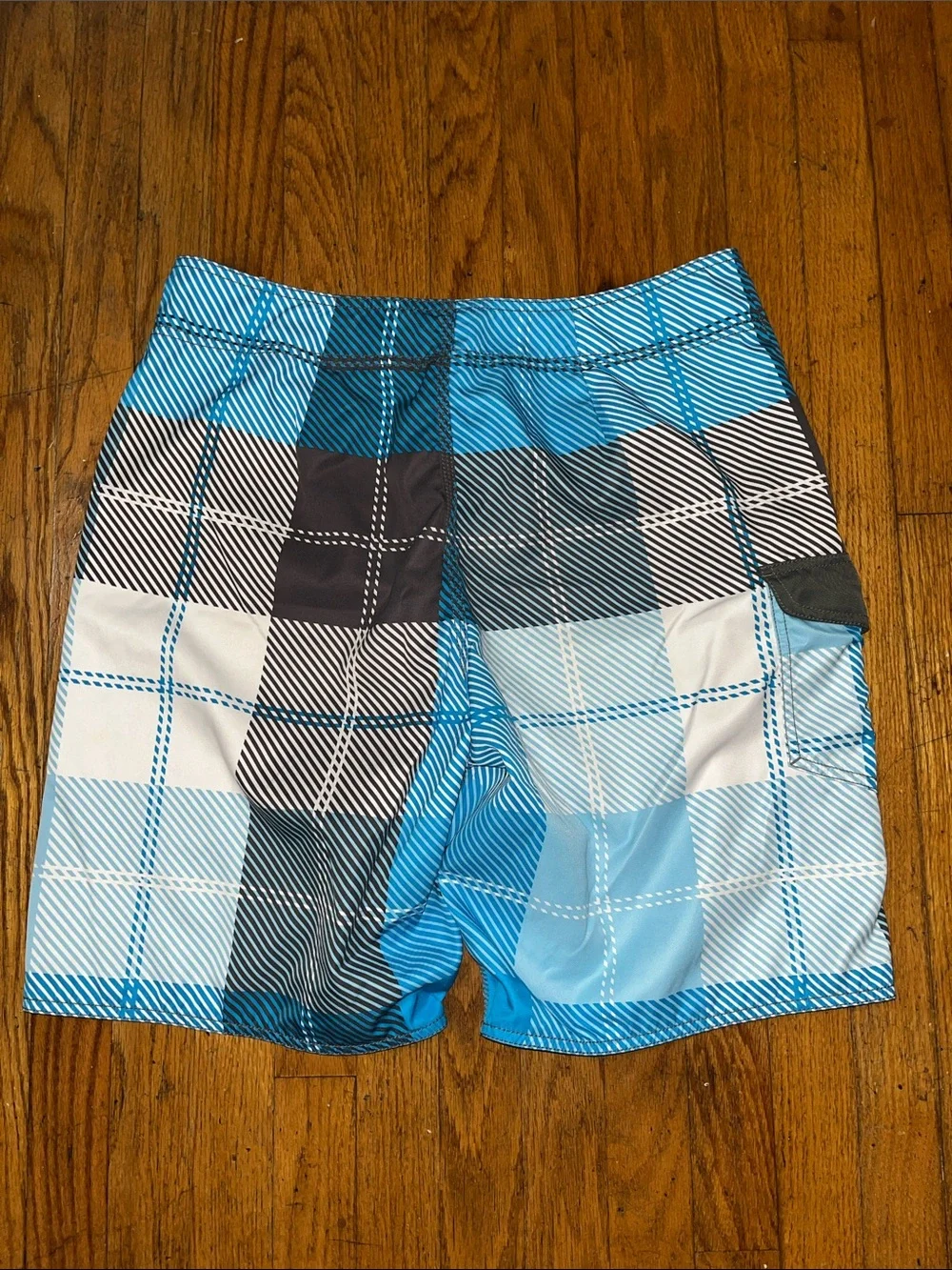 Vans Men's Blue Plaid Swim Shorts - Size 36